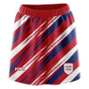 Custom Skirt/Skort Red, White & Blue Brush Strokes